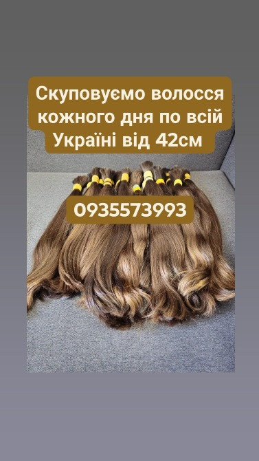 Скупка волосся кожного дня по всей Украине от 42см -0935573993 Киев - изображение 1