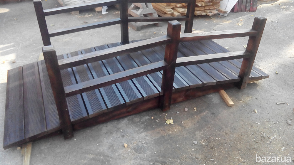 Місток садовий.Місток з дерева.Мостик деревянный декоративный. Мостик из дерева. Декоративный мостик Київ - зображення 6