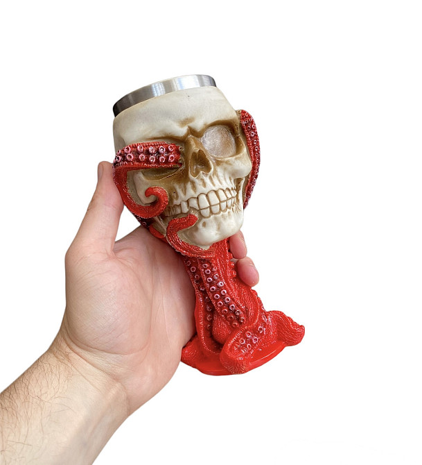 Бокал для вина 3 Череп с Осьминогом Київ - зображення 1