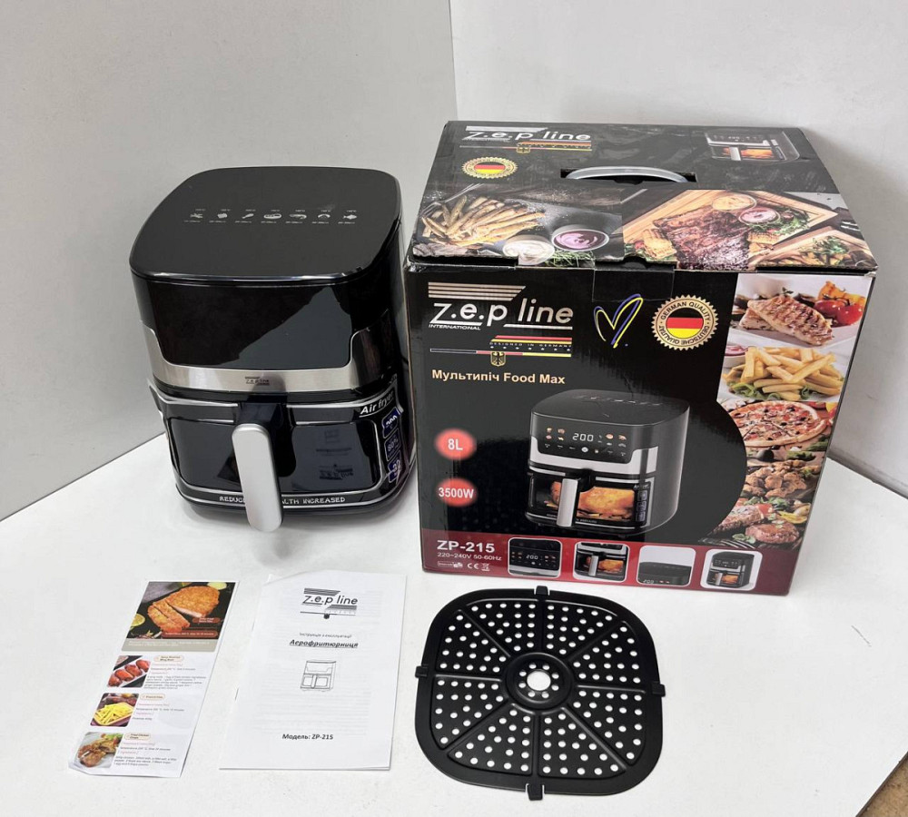 Аэрогриль мультипечь Zepline ZP-215 8 л 3500 Вт черный Київ - зображення 2