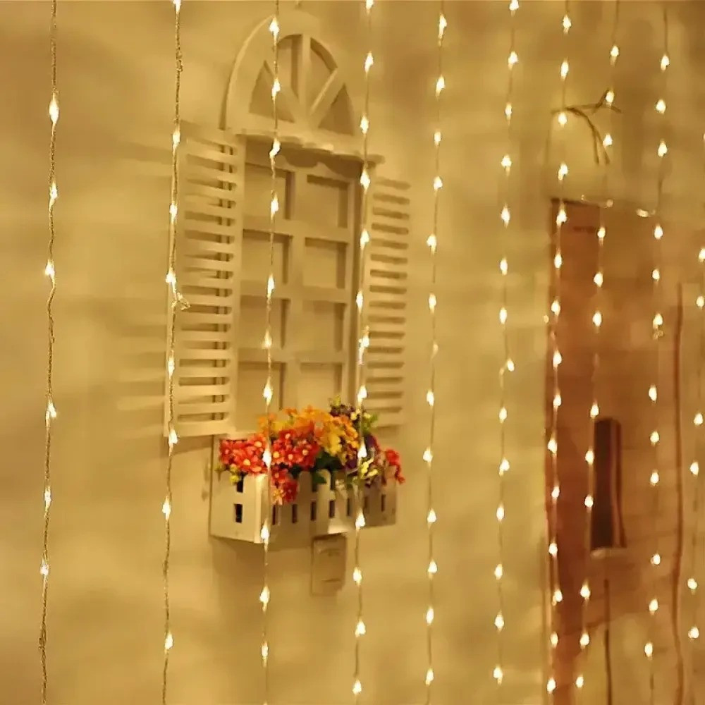 Гірлянда Штора З Пультом 3х3 Метра LED USB Новорічна 8 Режимів Яскравість Одесса - изображение 6