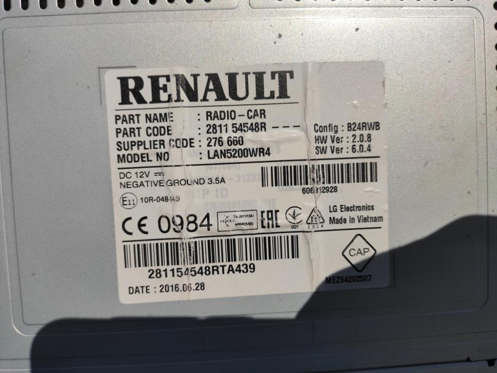 Радио навигация Renault Trafic III 2014-2023 (281154548R) Ковель - зображення 4
