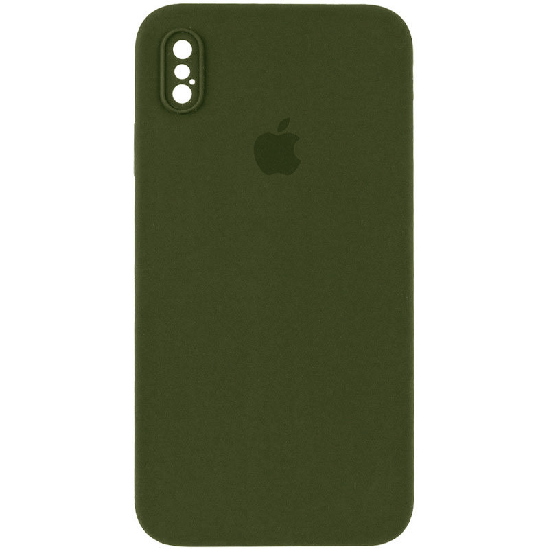 Чехол Silicone Case Square Full Camera Protective (AA) для Apple iPhone X / XS (5.8") Херсон - зображення 6