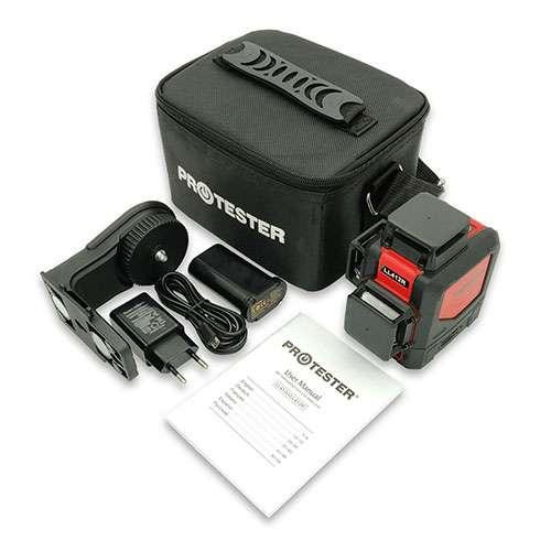 Лазерный уровень 3D, 3x360° (H360/2xV360, красный луч) PROTESTER LL412R Харків - зображення 3