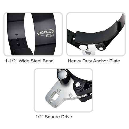 Съемник масляного фильтра 110-128мм Heavy Duty TOPTUL JDDU1113 Харьков