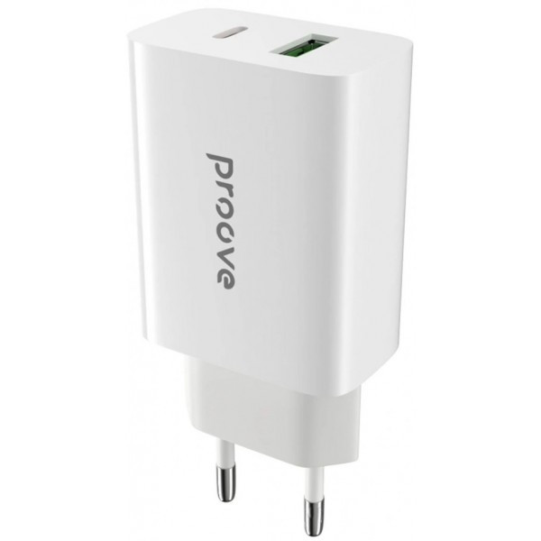 Мережевий зарядний пристрій Proove Rapid 20W Type-C + USB White (WCRP20110002) (Код товару:37761) Харьков - изображение 1