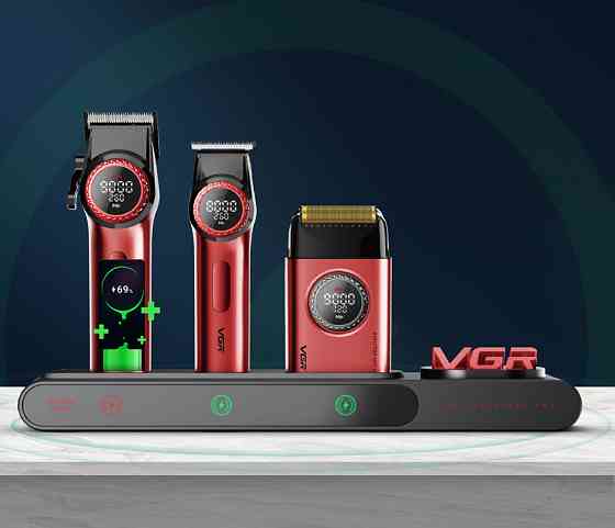 Комплект длят стрижки VGR STEPLERSS PRO 3 IN 1 RED красный Киев