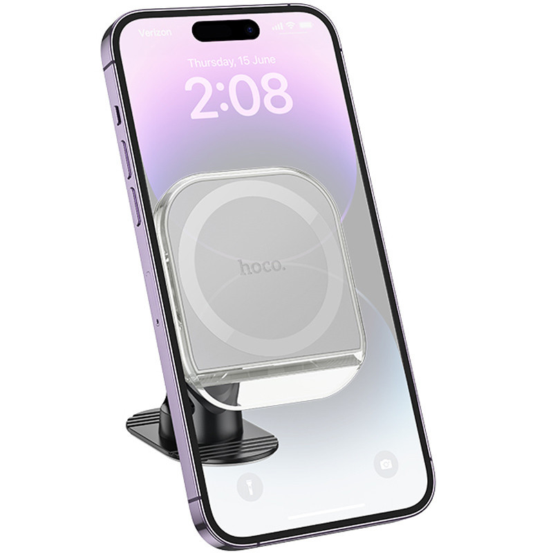 Автодержатель Hoco H43 Crystal ring magnetic (center console) Херсон - зображення 2