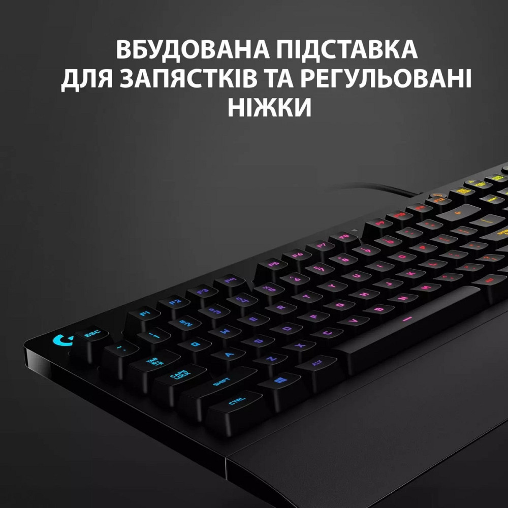 Клавиатура компьютерная проводная Logitech G213 Prodigy RGB Gaming Keyboard UKR L920-010740 черная Київ - зображення 4