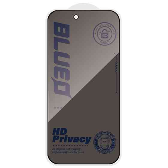Защитное 2.5D стекло Blueo Full Cover Anti-Peep для Apple iPhone 17 / 17 Pro (6.3") Херсон