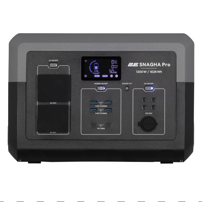 Зарядна станція 2Е Snagha PRO, 1200 Вт, LiFePo4, швидка зарядка Київ - зображення 3