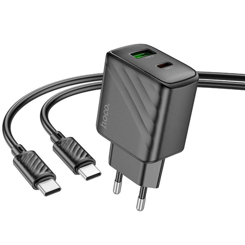 СЗУ Hoco CS23A Sunlight PD30W+QC3.0 (1USB-A/1C) + кабель Type-C to Type-C Херсон - изображение 3