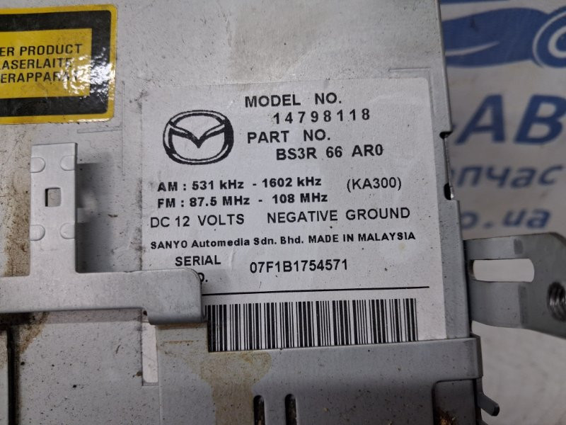 Магнитофон Mazda 3 2003-2009 BS3R66AR0 (Арт. 80488) Київ - зображення 5