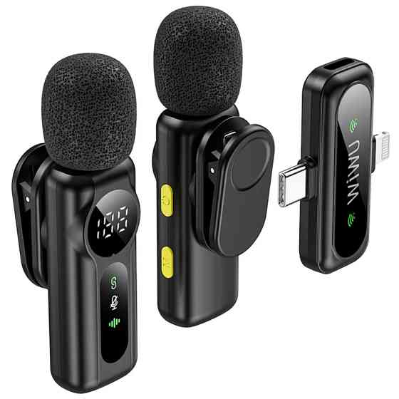 Петличный беспроводной микрофон WIWU WM007 Dual-mic (Lightning/Type-C) Херсон