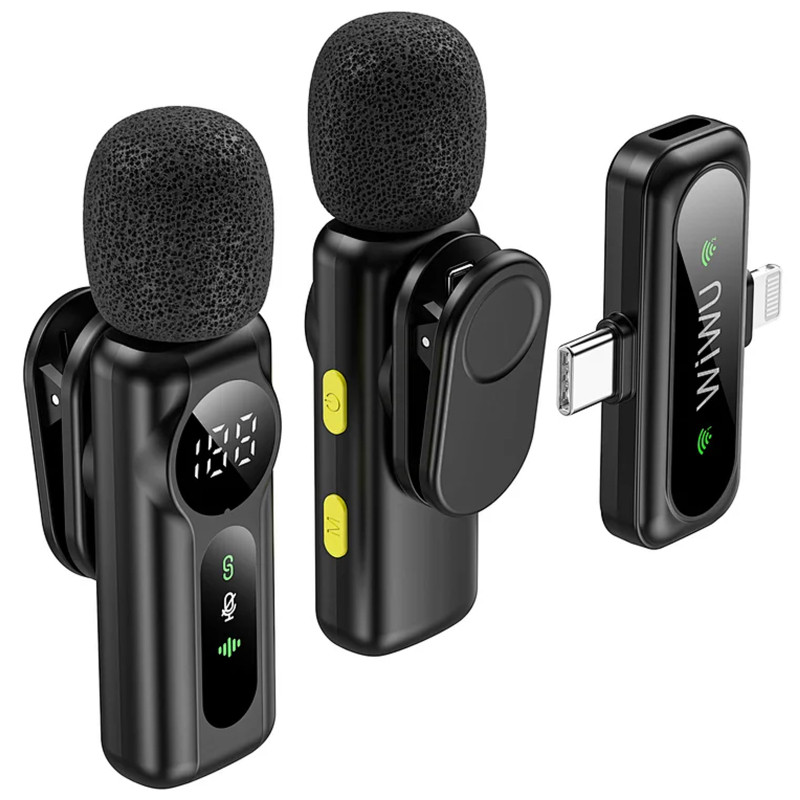 Петличный беспроводной микрофон WIWU WM007 Dual-mic (Lightning/Type-C) Херсон - изображение 4