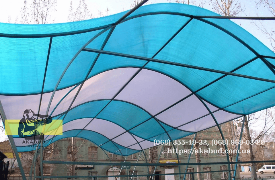 Навіси із профільованого полікарбонату. Ворота із профліста Кривий Ріг - зображення 1