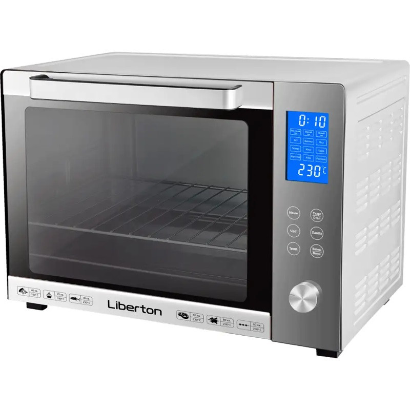 Электропечь Liberton LEO-601E Silver 60 л серебристая Київ - зображення 2