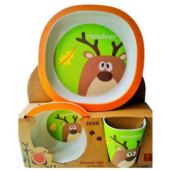Дитячий набір посуду Fissman Оленя FS-9492 3 предмети Київ