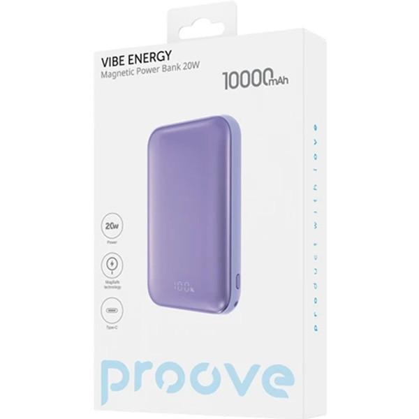 Power Bank Proove Vibe Energy 20W 10000mAh Purple (PBVE20020009) (Код товару:41354) Харків - зображення 2