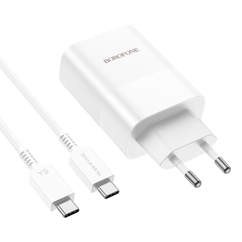 СЗУ Borofone BN10 Sunlight PD65W (1USB-A/1C) + кабель Type-C to Type-C Херсон - изображение 4