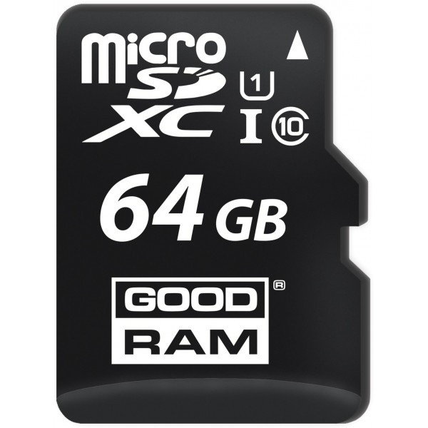 Карта пам'яті Goodram microSDХC 64GB UHS-I Сlass 10 + SD-adapter (M1AA-0640R12) Харьков - изображение 1