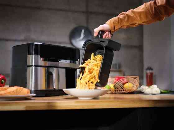 Мультипечь Tefal Dual Easy Fry&Grill Air Fryer EY905D10 8.3 л 2700 Вт серебристая Киев