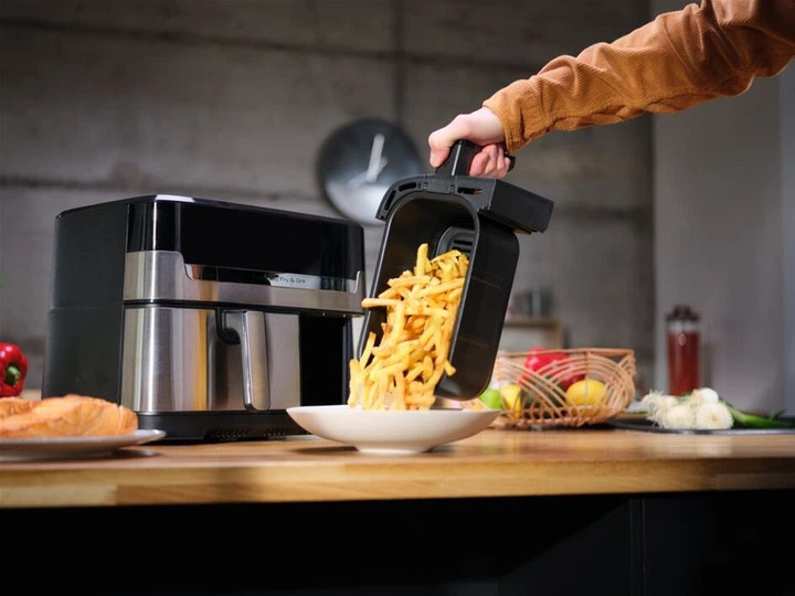 Мультипечь Tefal Dual Easy Fry&Grill Air Fryer EY905D10 8.3 л 2700 Вт серебристая Киев - изображение 6