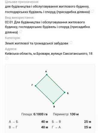 продажа участок под жилую застройку Броварский, Бровары, 25000 $ Бровари