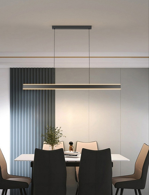 Люстра стельова LED H36L-1000-bk-k Чорний 15-120х6х100 см. Киев - изображение 1