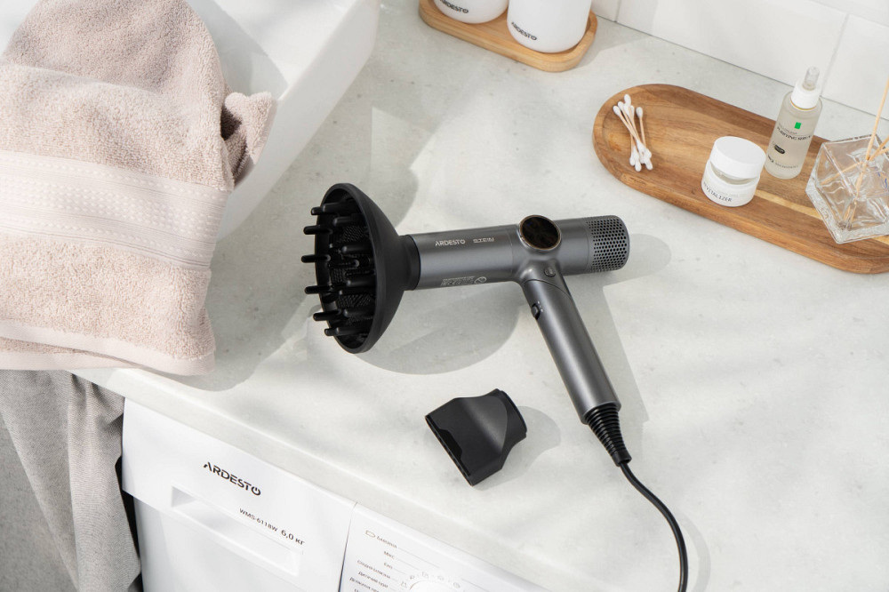 Фен Ardesto Stein HD-Y1000ST 1600 Вт серый Київ - зображення 6