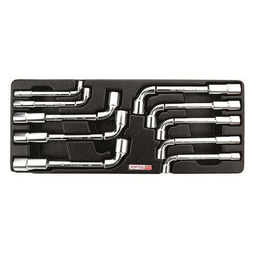 Набор ключей торцевых Г-обр. 8-19мм 10ед. (в ложементе) TOPTUL GAAT1002 Харків - зображення 1