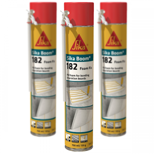 Поліуретанова монтажна піна Sika Boom - 182 Foam Fix для приклеювання плит утеплювача Вишневе - зображення 2