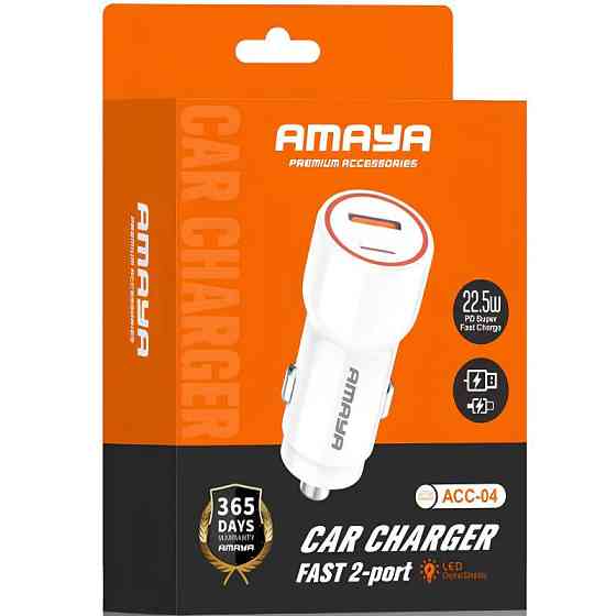АЗУ Amaya ACC-04 PD22.5W+QC3.0 (1USB-A/1C) Херсон