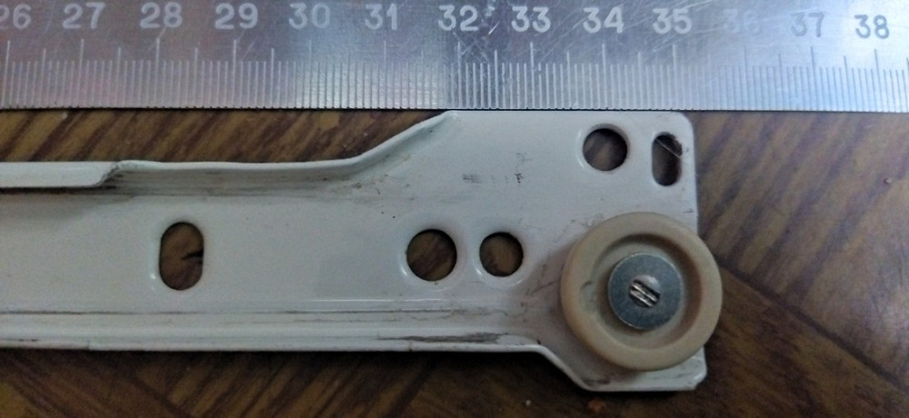 Роликові напрямні FGV DS01BL.2 350x1.2 мм, метал, колір білий Львів - зображення 4