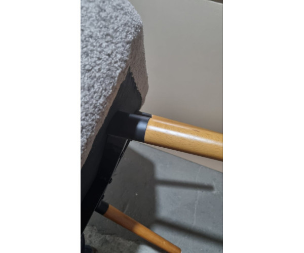 Крісло Флор тканина сіра букле тедді Днепр - изображение 7