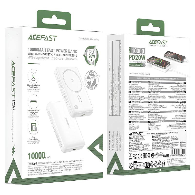 Портативное ЗУ Power Bank Acefast M26 20W с БЗУ 10000 mAh Херсон - зображення 5