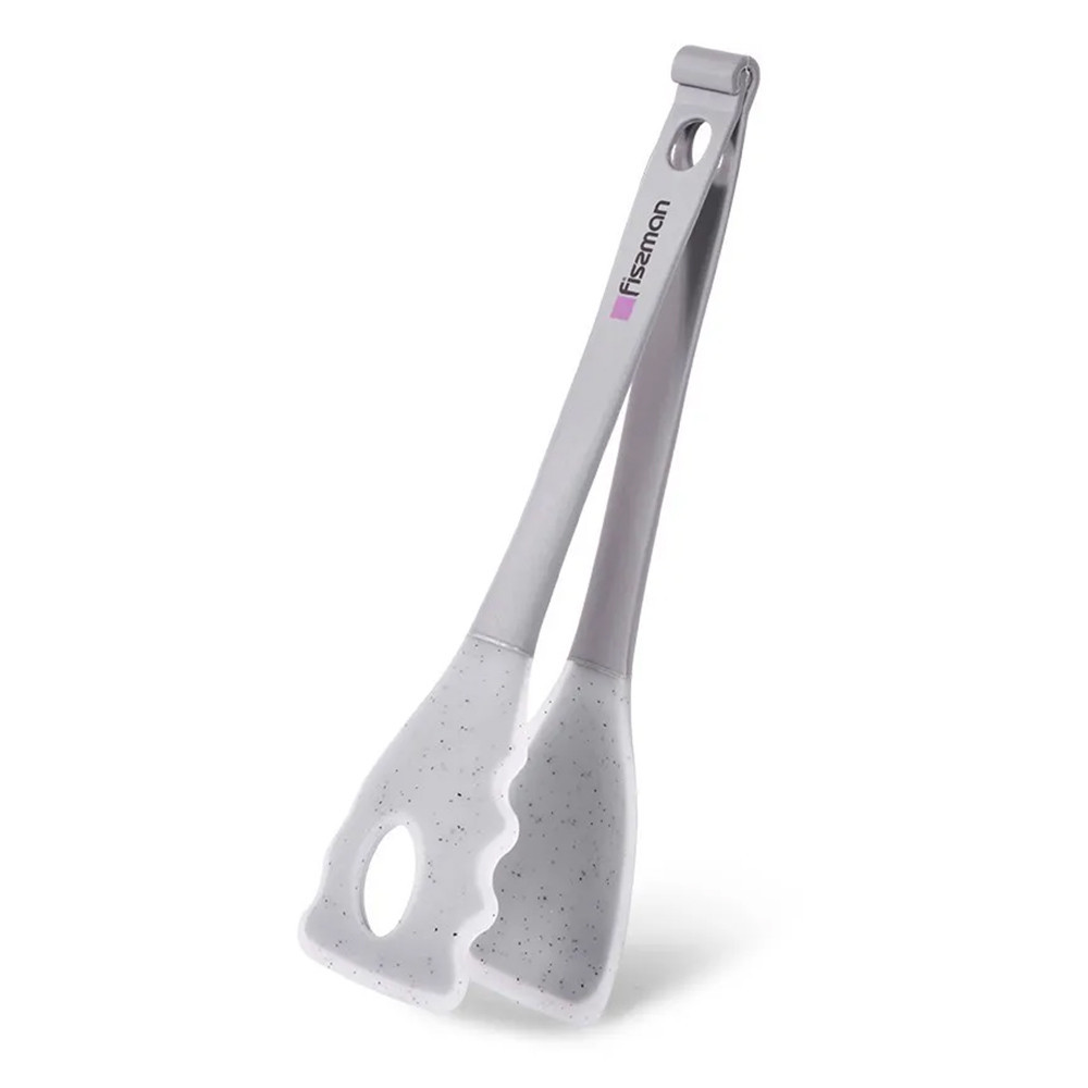 Щипці-ложка силіконові Fissman Mauris Grey FS-11425 28 см Київ - зображення 1