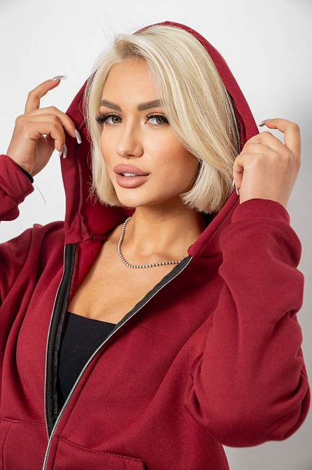 Спортивний костюм жіночий на флісі, бордовий | Новий | S-XL Одеса - зображення 6