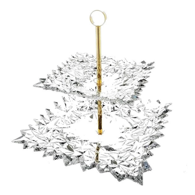 Фруктівниця 2-х ярусна Bohemia Jihlava Glacier 65J01/3/93K52/305 30.5x30.5 см Київ - зображення 1