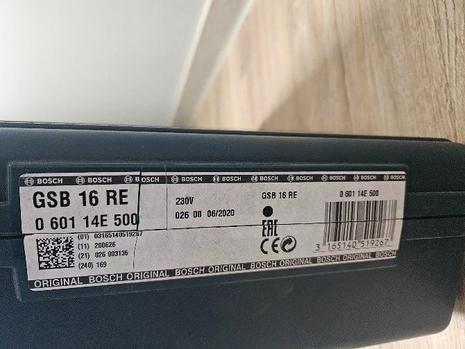 Дриль ударний Bosch GSB 16 RE Professional Чернівці - зображення 6