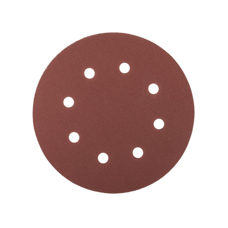 Круг шлифовальный на липучке MASTERTOOL 180 мм/8 отв P120 набор 5 шт 08-1812-H Харків - зображення 1