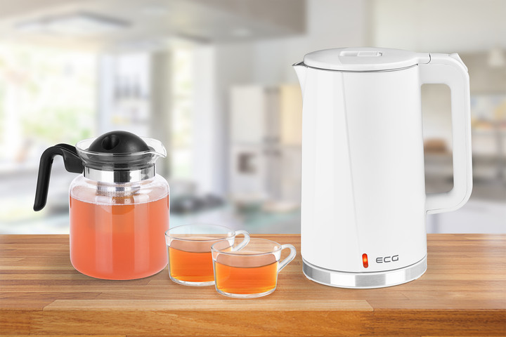 Электрочайник EСG Safe to Touch RK 1702 White 1.7 л белый Київ - зображення 10