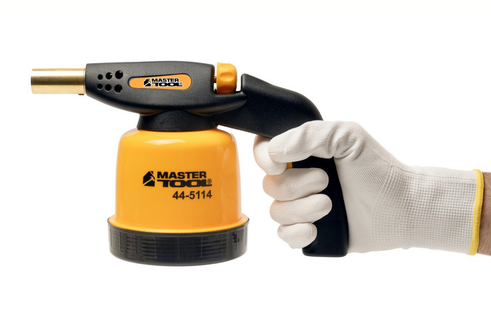 Лампа газовая паяльная MASTERTOOL пьезоподжиг Ø 20 мм/1300°С 1.3 кВт 94.6 г/час 44-5114 Харків - зображення 4
