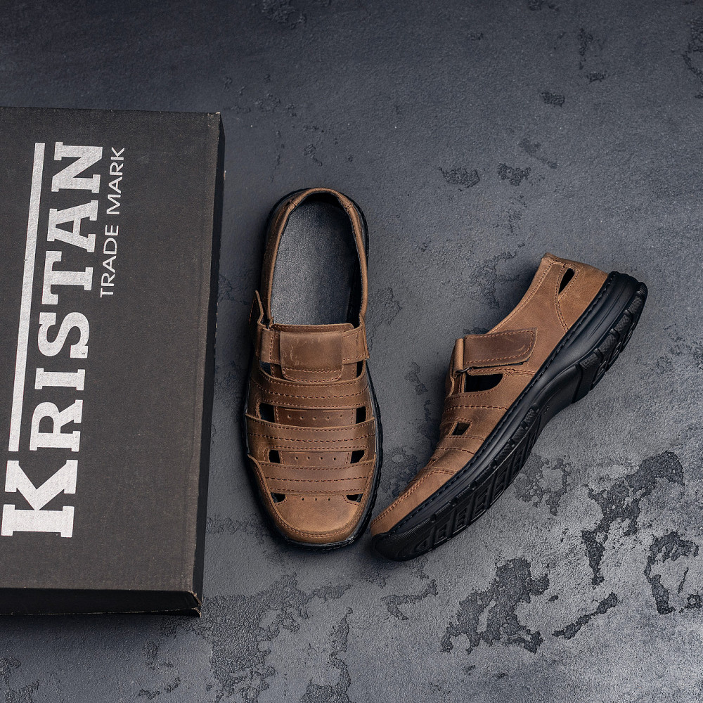 Мужские кожаные летние туфли Lara Olive Київ - зображення 12