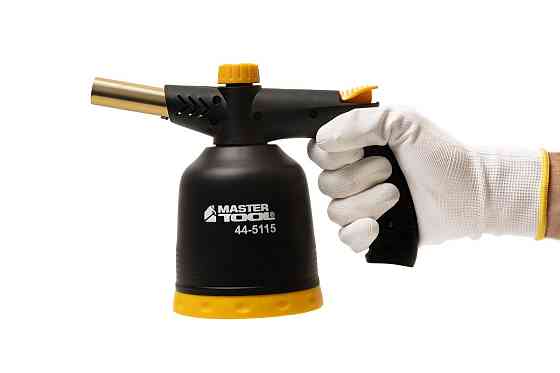 Лампа газовая паяльная MASTERTOOL пьезоподжиг/вращение 360° Ø 20.2 мм/1300°С 1.7 кВт 123 г/час 44-51 Харків