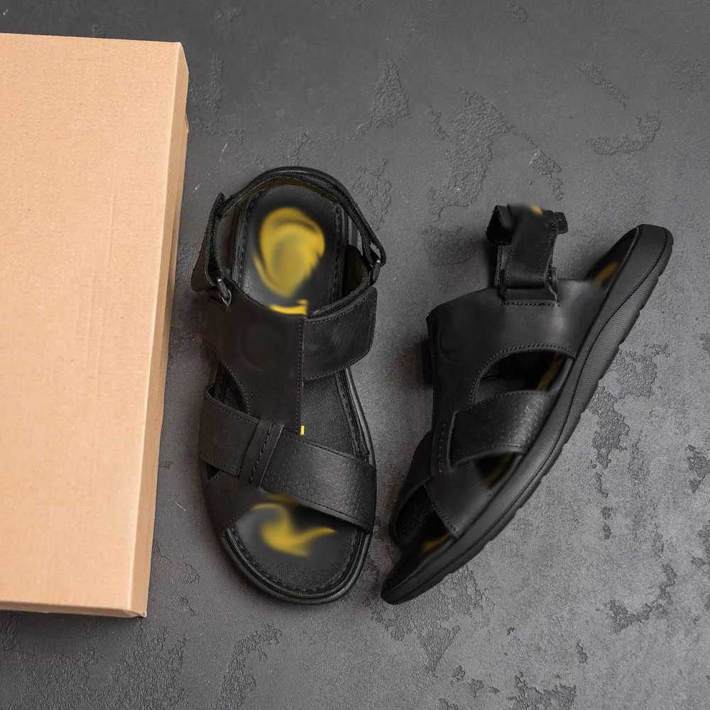 Мужские кожаные сандалии  Black Киев - изображение 9