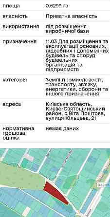 продажа земля коммерческого назначения Киево-Святошинский, Вита-Почтовая, 409500 $ 