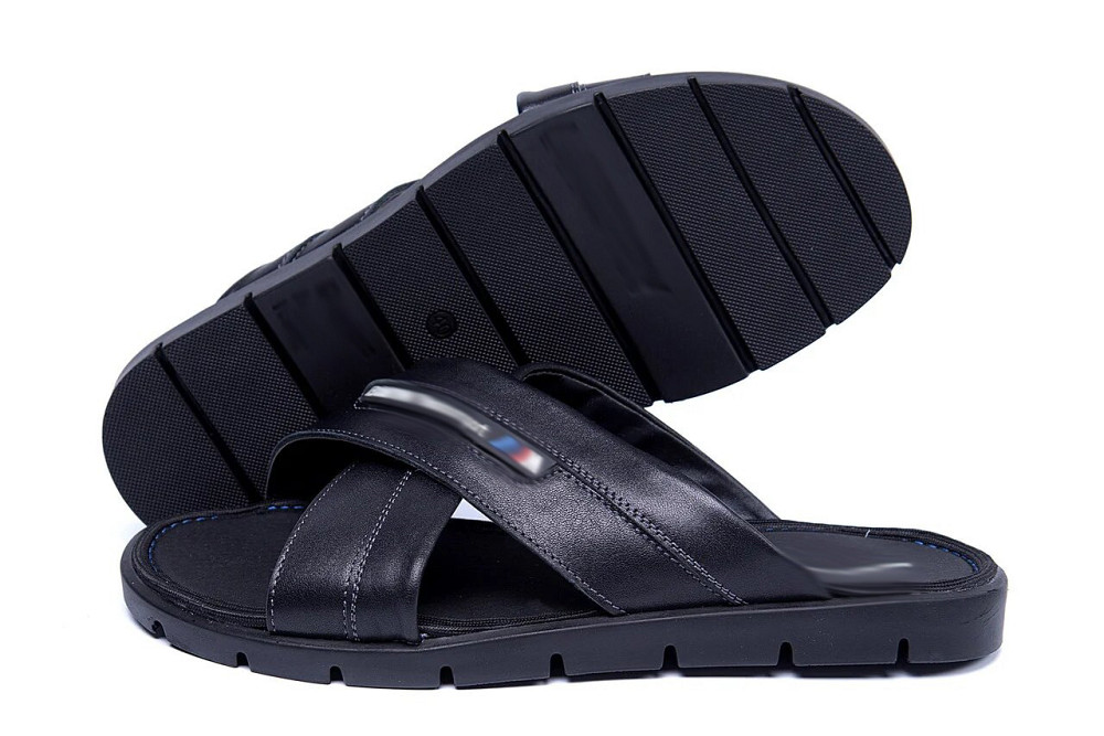 Мужские кожаные  летние шлепанцы-сланцы Київ - зображення 1