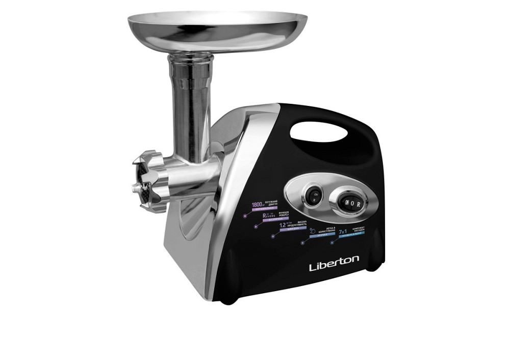 Мясорубка электрическая Liberton LMG-18T02 1800 Вт черная Киев - изображение 2