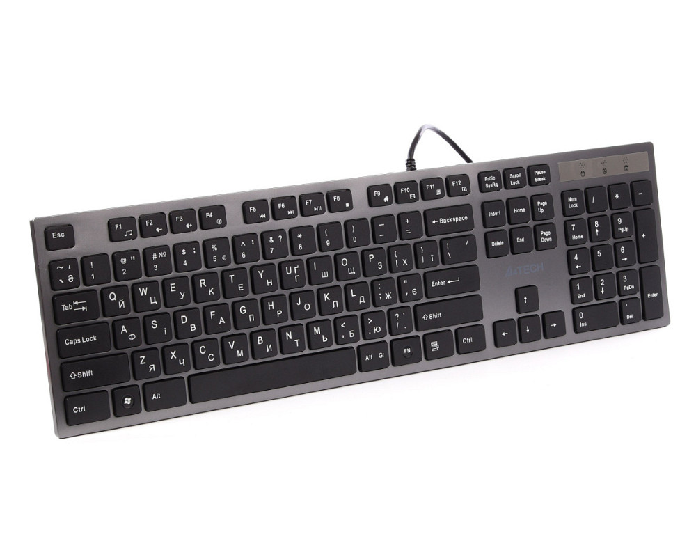 Клавиатура компьютерная проводная A4Tech KV-300HUSB(Grey+Black) серая с черным Київ - зображення 3